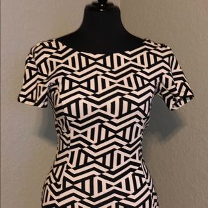 Fitted B&W Zara Dress, M